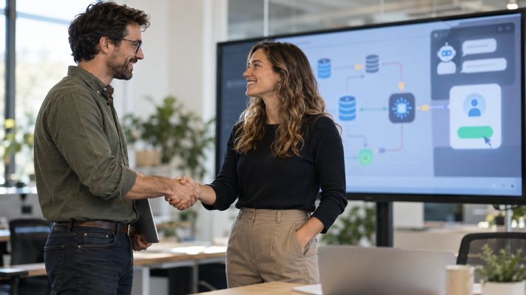 Gambar ilustrasi buatan AI: Oracle dan OpenAI Bermitra Bawa AI ke Workflow Perusahaan