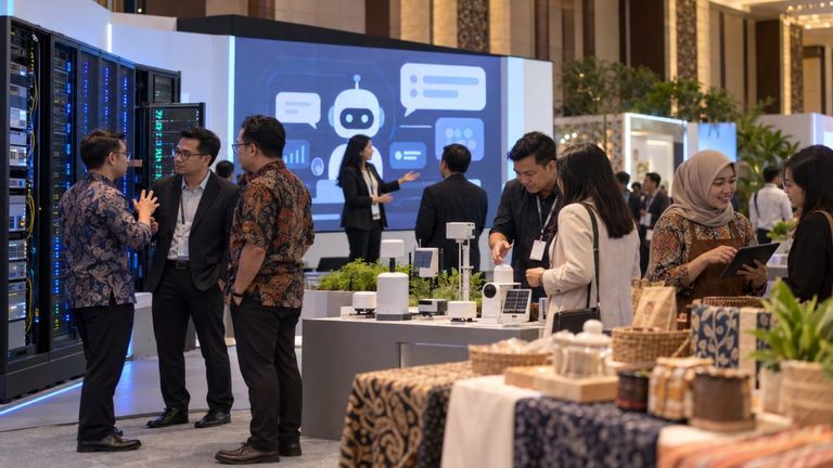 Gambar ilustrasi buatan AI: Telkom Kembangkan 4 Teknologi Digital dari AI hingga Platform UMKM